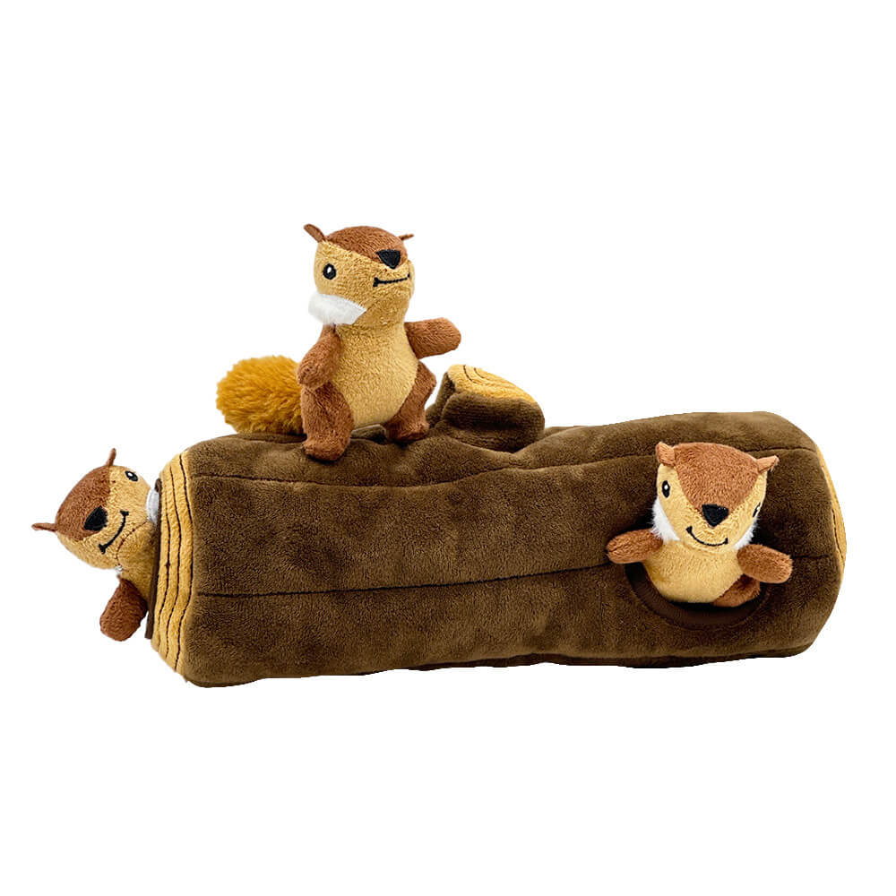 Interactive Squirrel Hide-and-Seek Dog Toy with Tree Trunk1