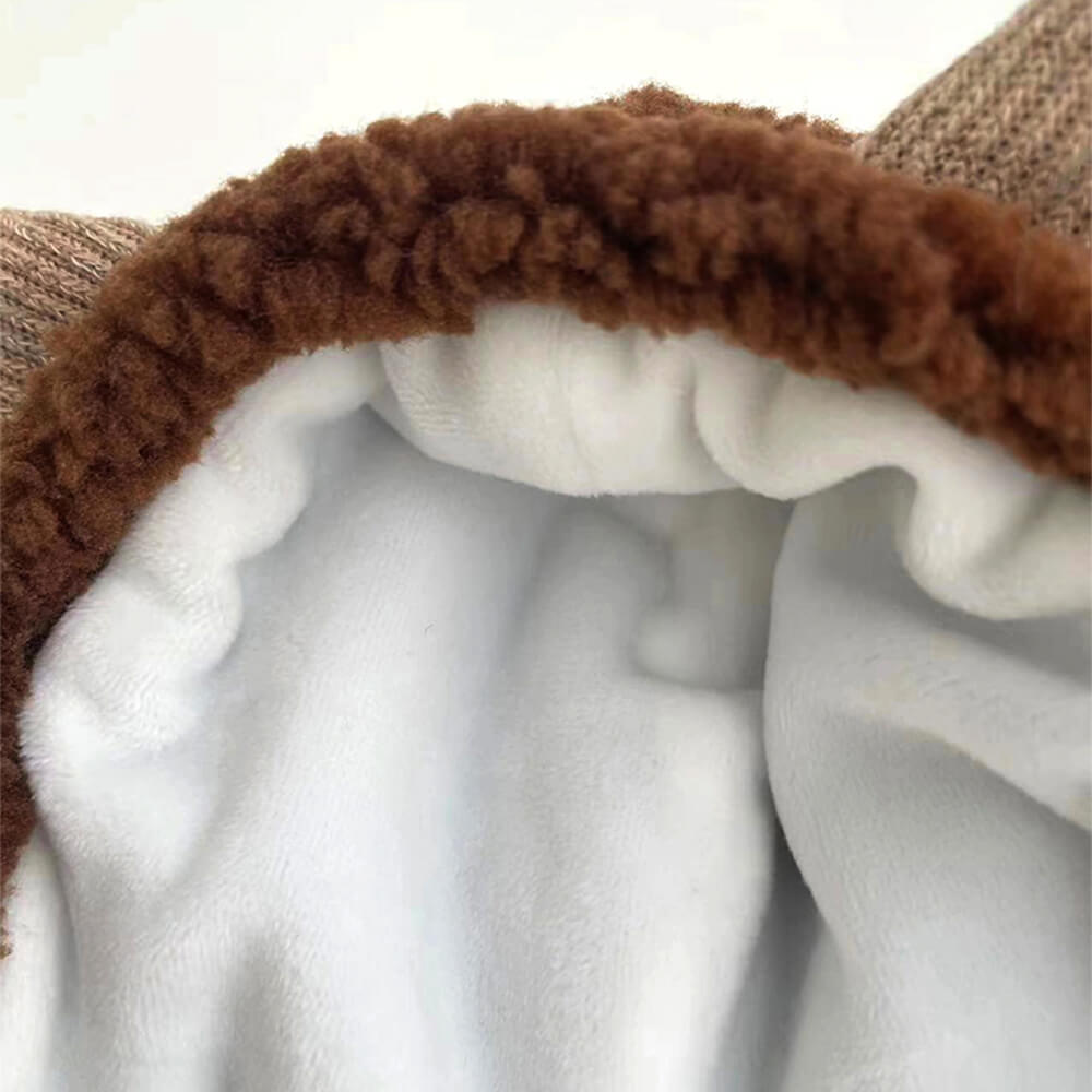 Iropaws Bear Pom Pom Warm Match Striped Undershirt Dog & Cat Hoodie 6
