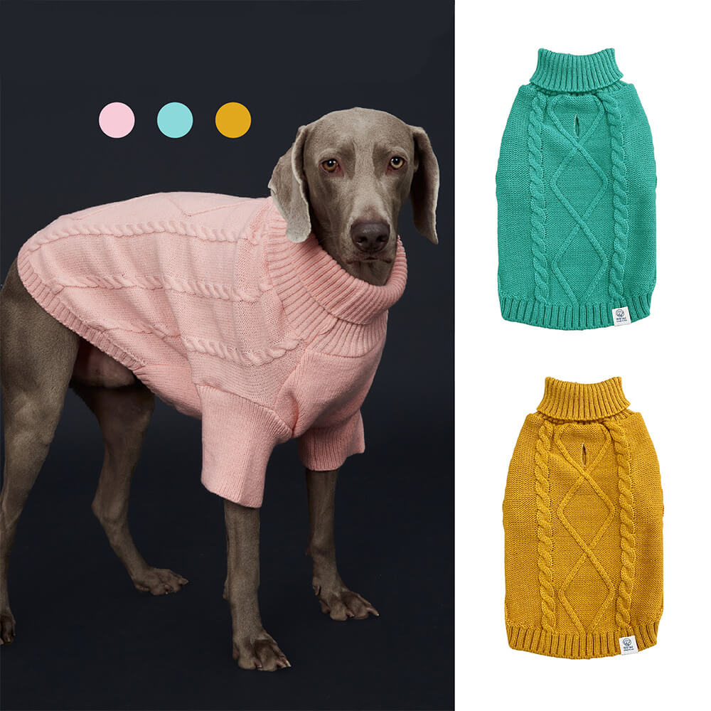 Iropaws Cable Knit Dog Sweater - Warm and Stylish for Large Breeds 1