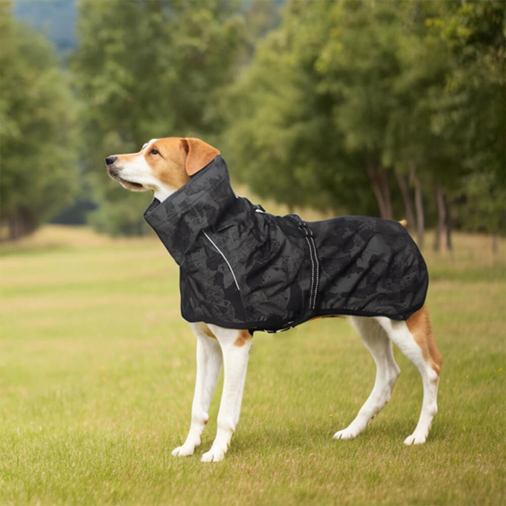 Iropaws Camouflage Adjustable Turtleneck Waterproof Windproof Dog Raincoat 1