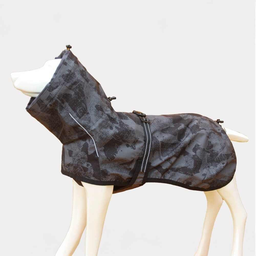 Iropaws Camouflage Adjustable Turtleneck Waterproof Windproof Dog Raincoat 2