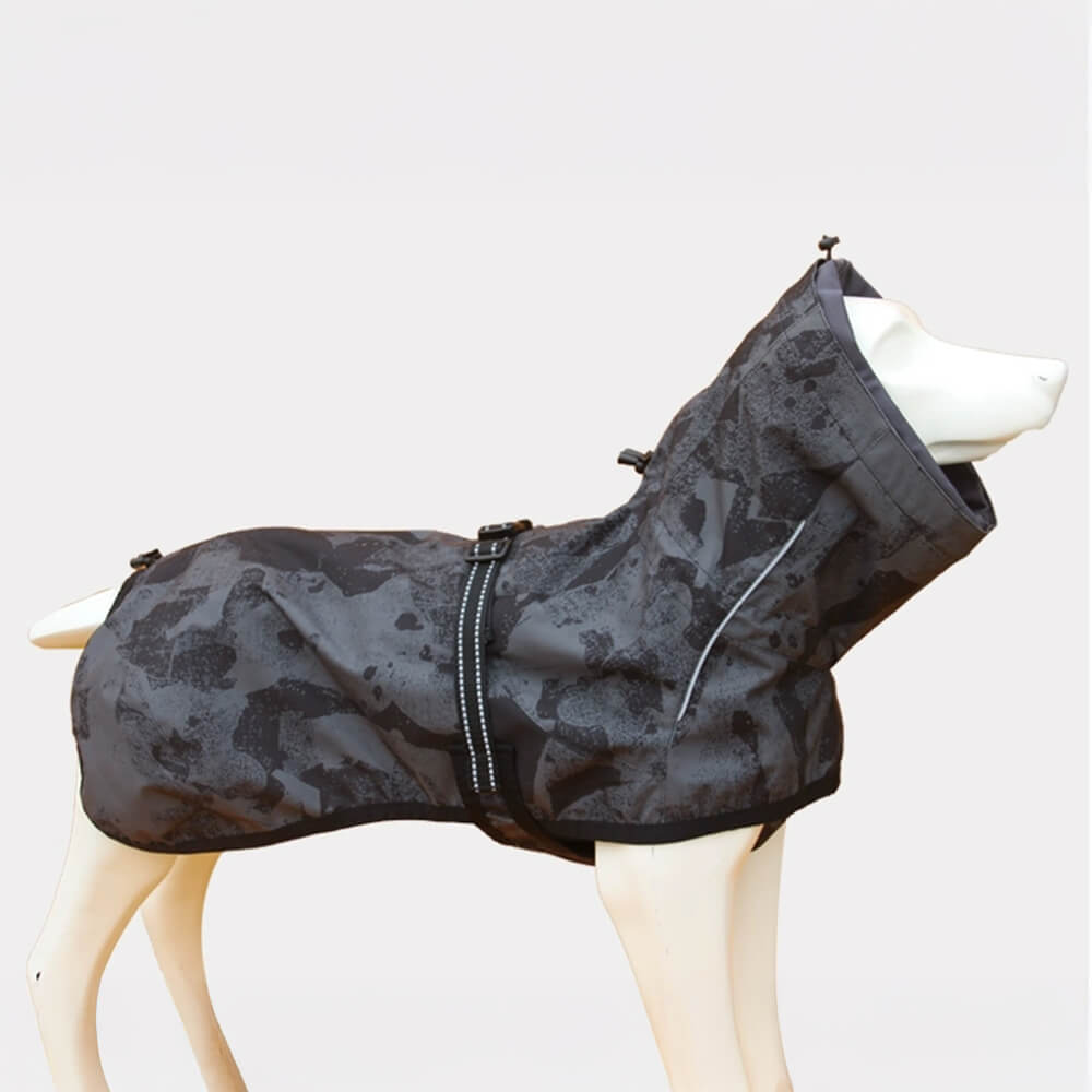 Iropaws Camouflage Adjustable Turtleneck Waterproof Windproof Dog Raincoat 4