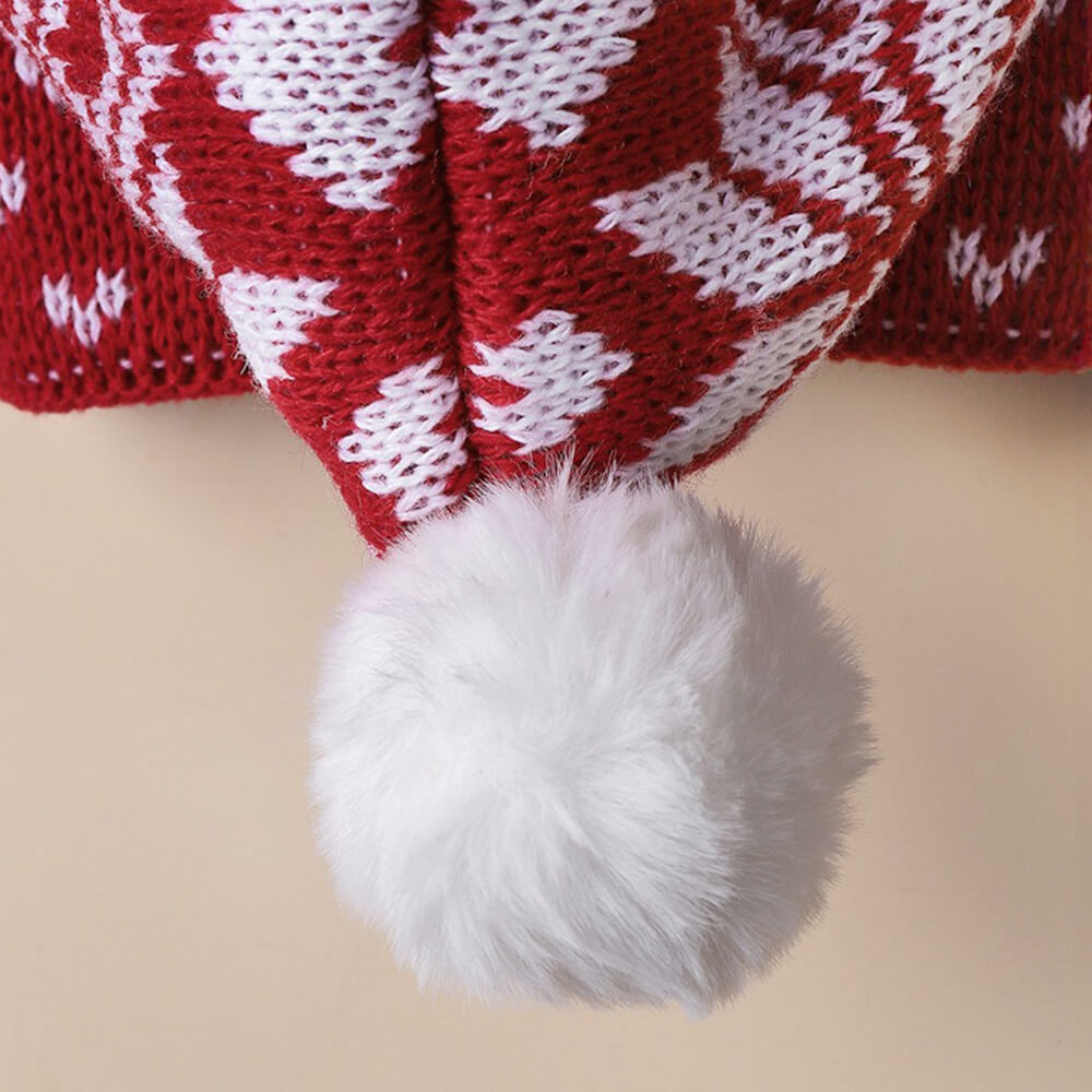 Iropaws Christmas Reindeer Snowflake Knitted Warm Dog Cat Hat 3