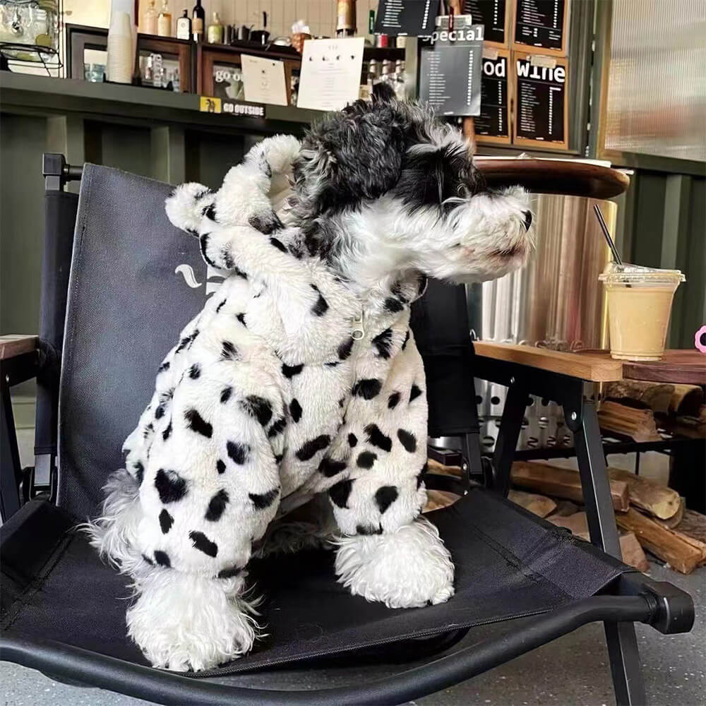 Iropaws Dalmatian Print Dog Hoodie - Cozy and Adorable Winter Wear 2