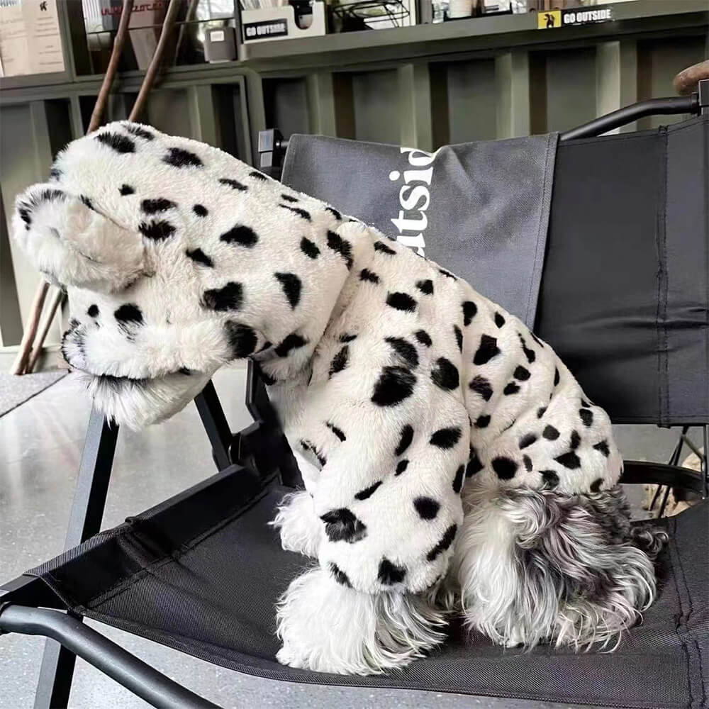 Iropaws Dalmatian Print Dog Hoodie - Cozy and Adorable Winter Wear 3