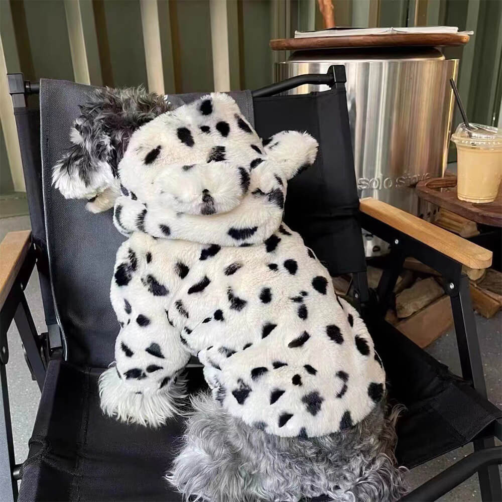 Iropaws Dalmatian Print Dog Hoodie - Cozy and Adorable Winter Wear 4