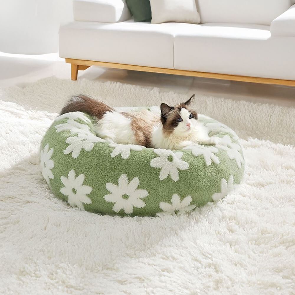 Iropaws Elegance Floral Checkerboard Orthopedic Warm Washable Dog & Cat Ded 8