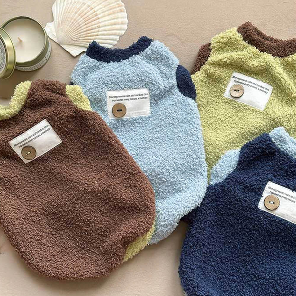 Iropaws Minimalist Chic Terry Velvet Warm Cozy Dog & Cat Vest 4