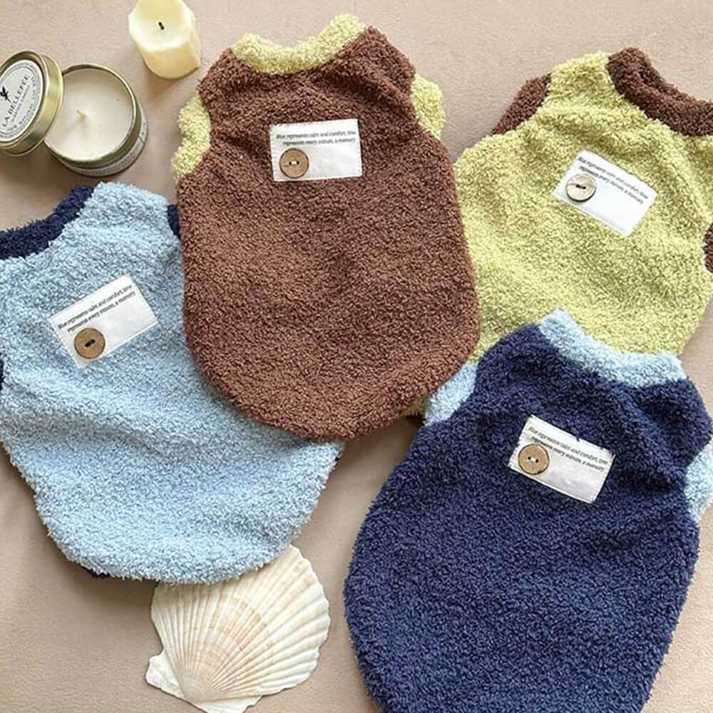 Iropaws Minimalist Chic Terry Velvet Warm Cozy Dog & Cat Vest 5