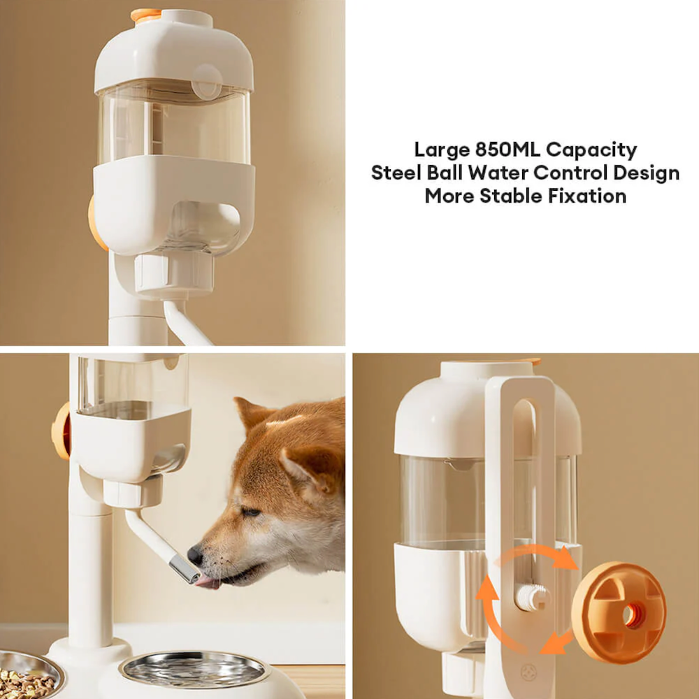 Iropaws Pet Feeding Bowl Station Food Dispenser With Automatic Water 5