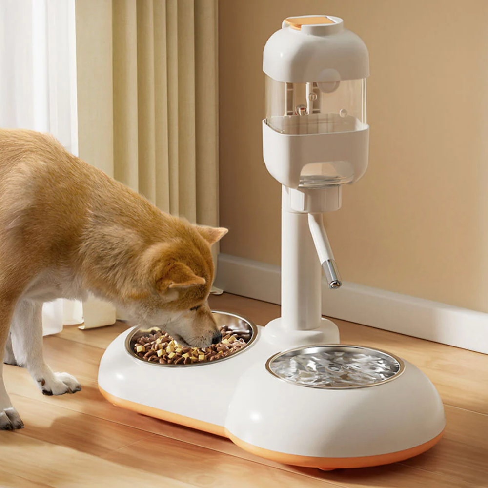 Iropaws Pet Feeding Bowl Station Food Dispenser With Automatic Water 8