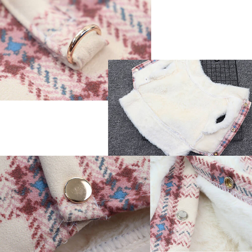 Iropaws Plaid Fleece Pullover Dog Jacket - A Warm and Stylish Winter Jacket 3