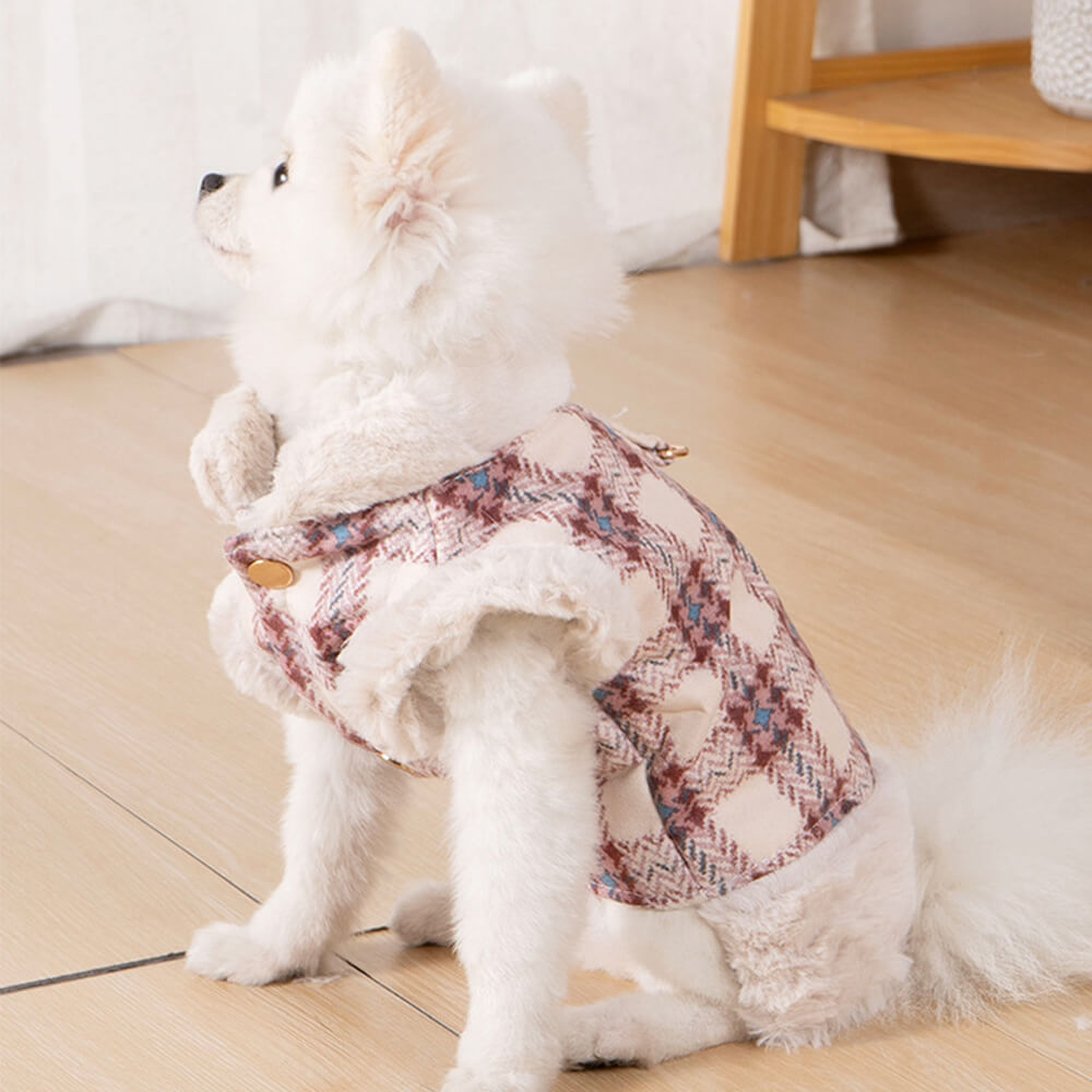Iropaws Plaid Fleece Pullover Dog Jacket - A Warm and Stylish Winter Jacket 5