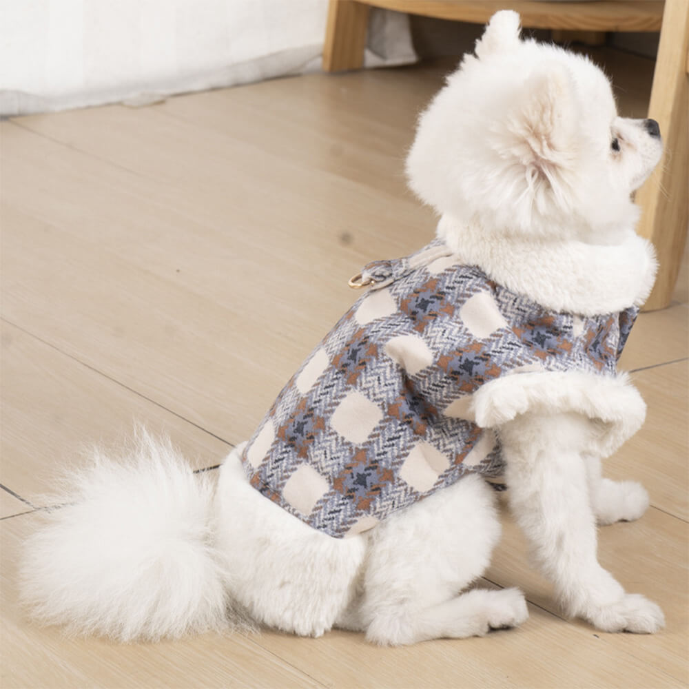 Iropaws Plaid Fleece Pullover Dog Jacket - A Warm and Stylish Winter Jacket 8