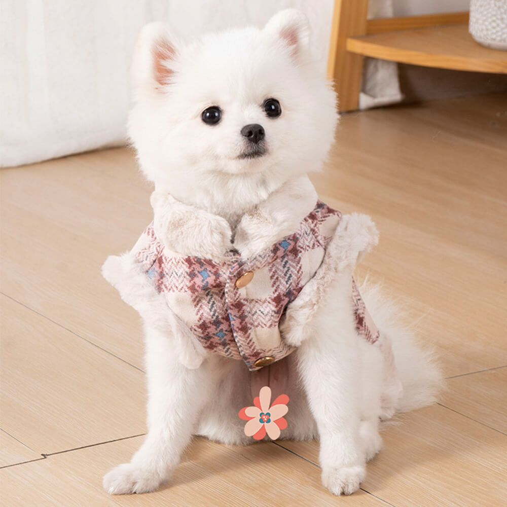 Iropaws Plaid Fleece Pullover Dog Jacket - A Warm and Stylish Winter Jacket 9