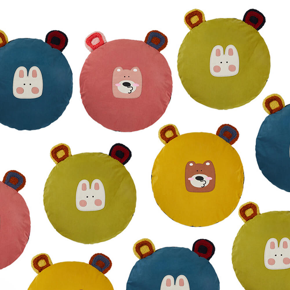 Iropaws Playful Bear Face Ears Soft Plush Dog & Cat Mat 5