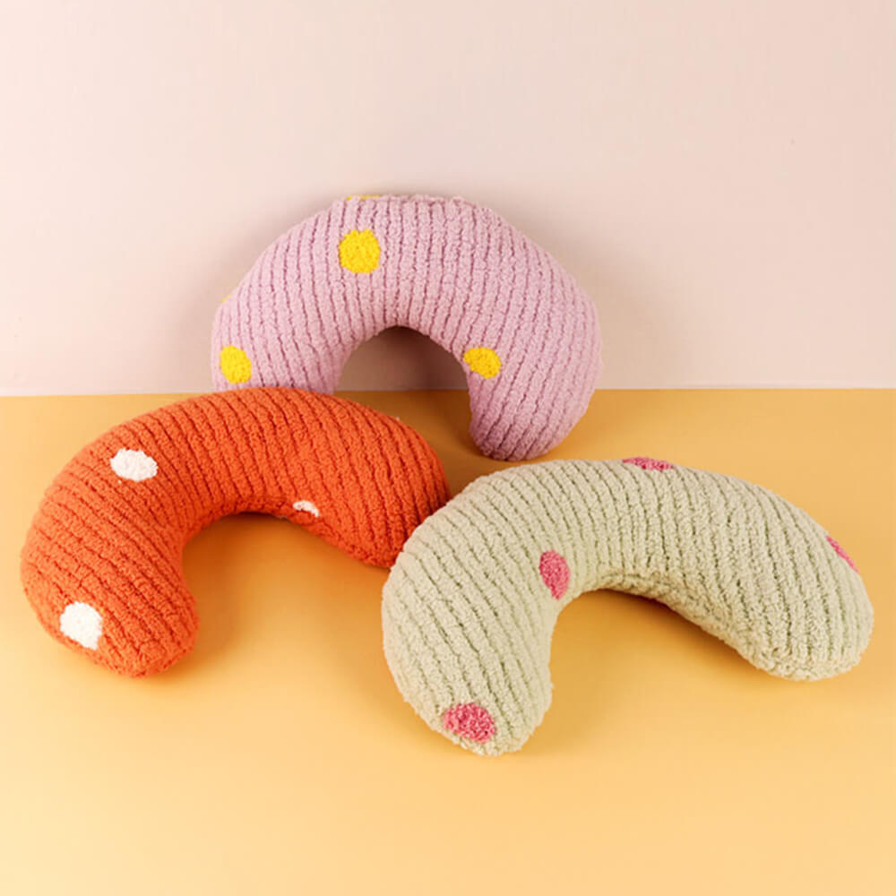 Iropaws Polka Dot Teddy Fleece Cozy Plush Cat & Small Dog Pillow 1