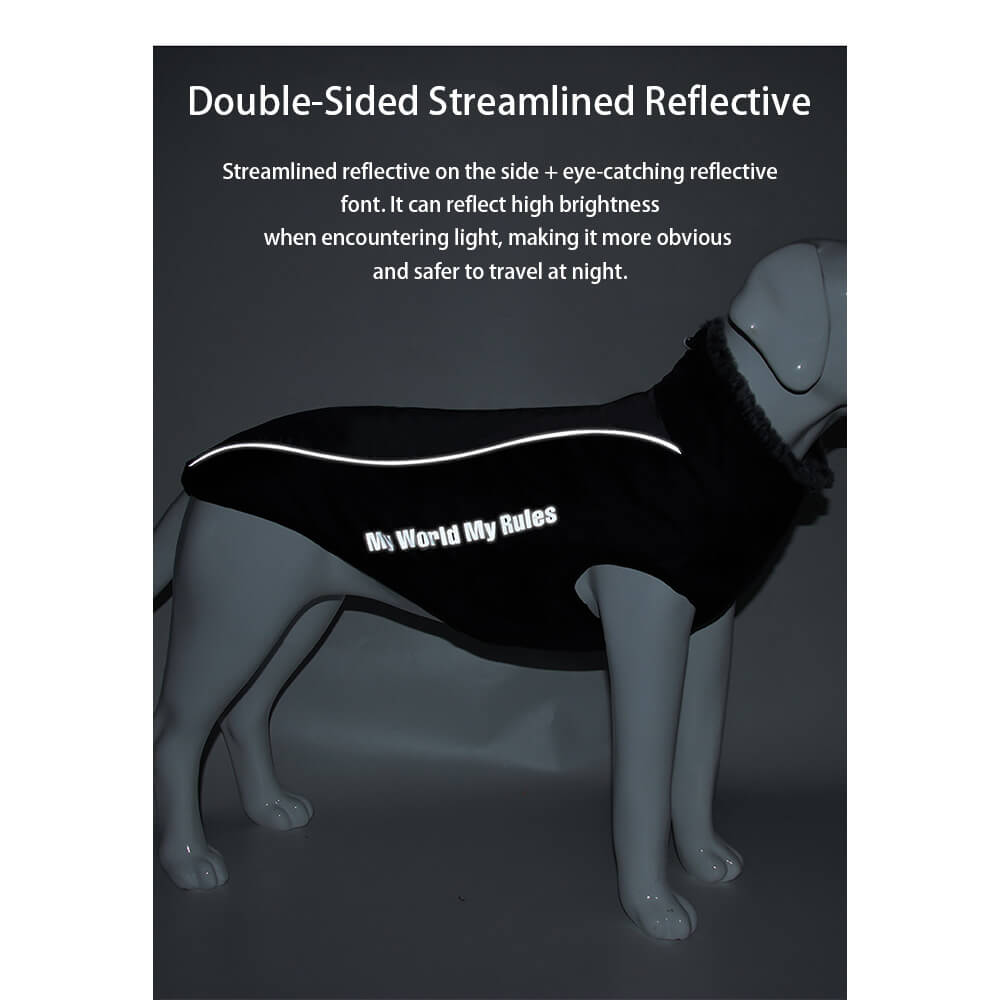 Iropaws Reflective Windproof Winter Dog Coat - Ultimate Warmth and Safety for Large Dogs 3