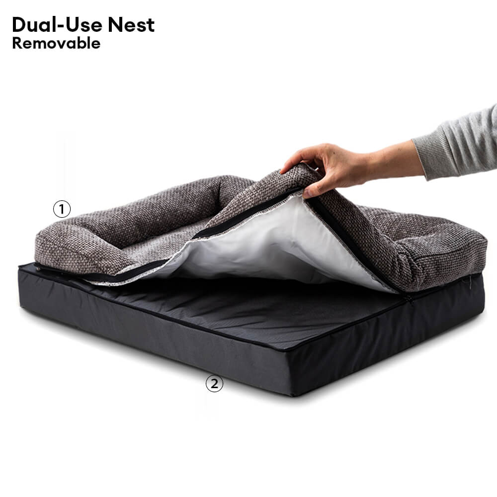 Iropaws Spacious Cozy Durable Orthopedic Washable Dog & Cat Bed 3