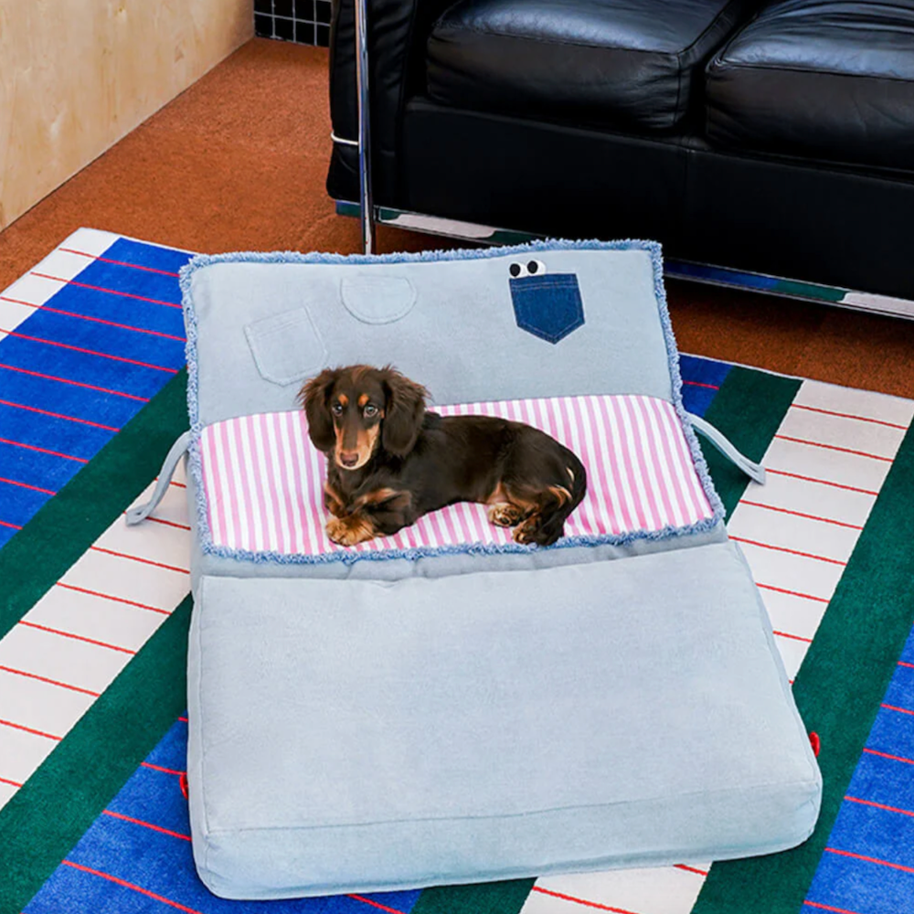 Iropaws Spacious Foldable Denim Multi-Functional Dog & Cat Sofa Bed 10