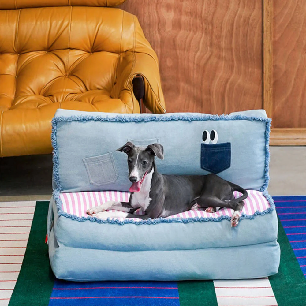 Iropaws Spacious Foldable Denim Multi-Functional Dog & Cat Sofa Bed 11