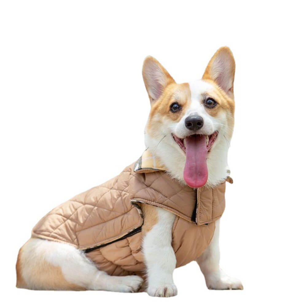 Iropaws Ultra-Warm Plaid Turtleneck Skin-Friendly Velcro Dog Jacket 10