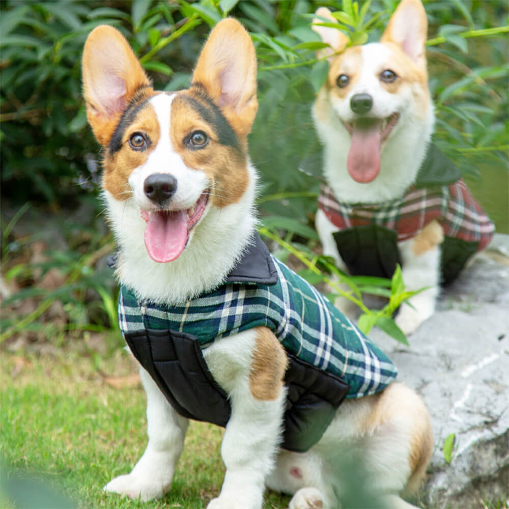 Iropaws Ultra-Warm Plaid Turtleneck Skin-Friendly Velcro Dog Jacket 13