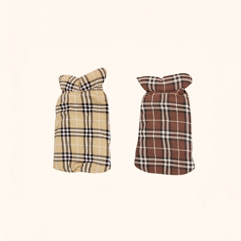 Iropaws Ultra-Warm Plaid Turtleneck Skin-Friendly Velcro Dog Jacket 16