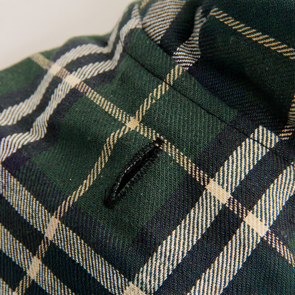 Iropaws Ultra-Warm Plaid Turtleneck Skin-Friendly Velcro Dog Jacket 4