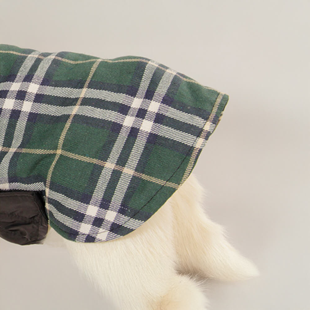 Iropaws Ultra-Warm Plaid Turtleneck Skin-Friendly Velcro Dog Jacket 5
