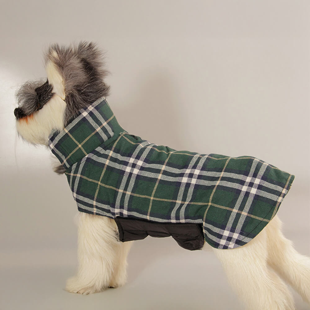 Iropaws Ultra-Warm Plaid Turtleneck Skin-Friendly Velcro Dog Jacket 7