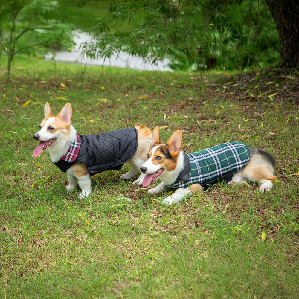 Iropaws Ultra-Warm Plaid Turtleneck Skin-Friendly Velcro Dog Jacket 9