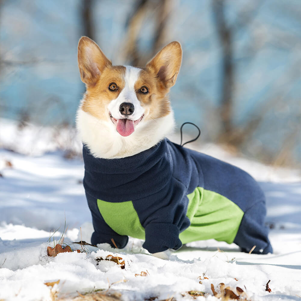 Iropaws Windproof Polar Fleece Full-Body Warmth Turtleneck Dog Jumpsuit 4