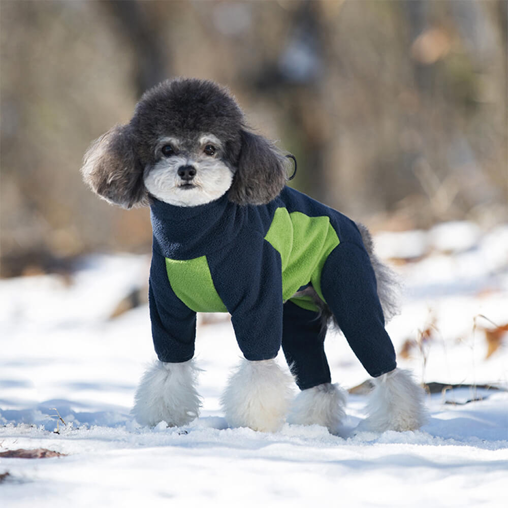 Iropaws Windproof Polar Fleece Full-Body Warmth Turtleneck Dog Jumpsuit 6