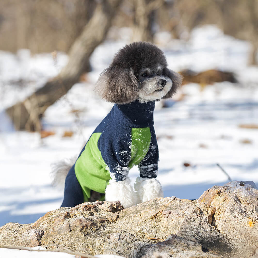 Iropaws Windproof Polar Fleece Full-Body Warmth Turtleneck Dog Jumpsuit 7