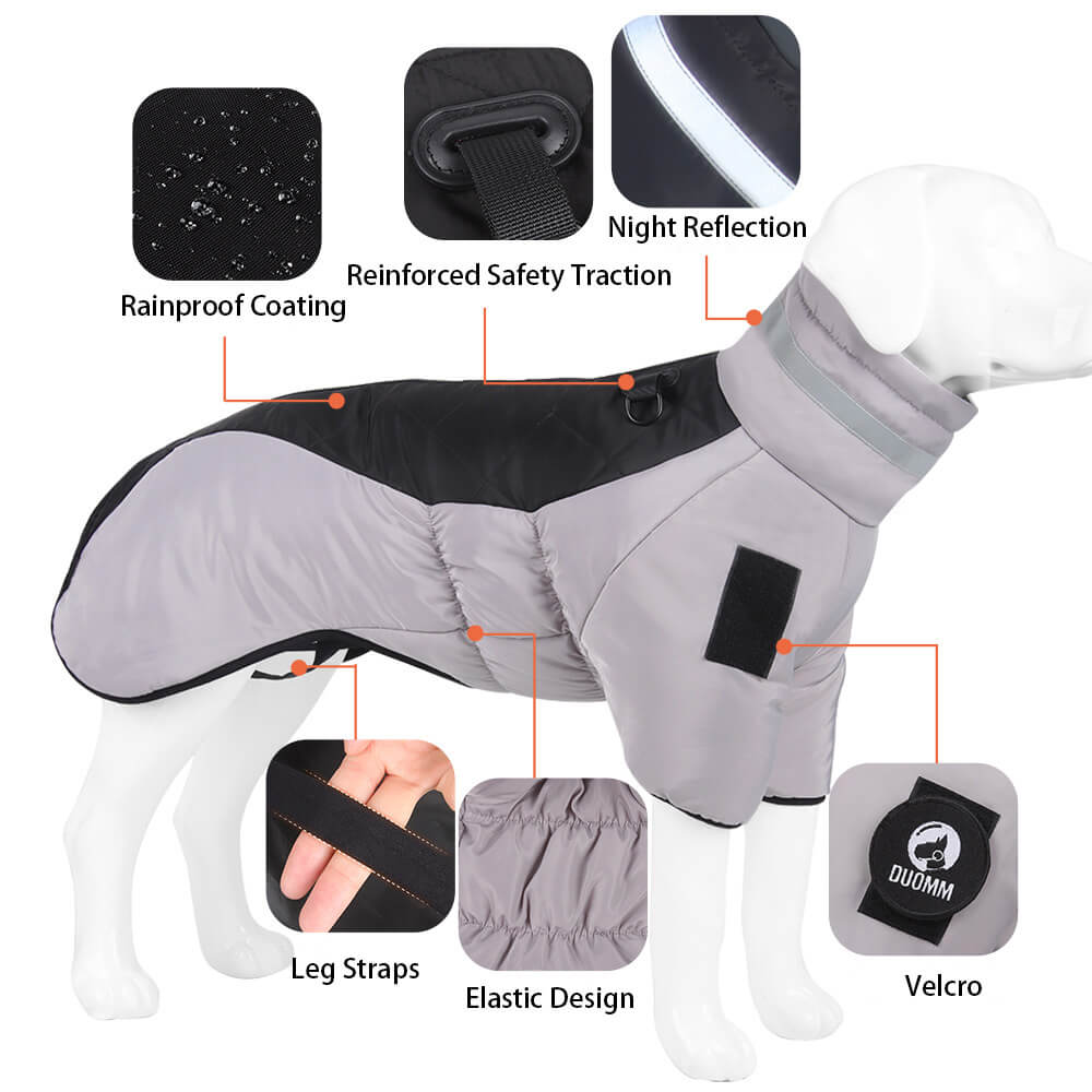Iropaws Winter reflective warm big dog cotton jacket - suitable for outdoor adventures 4