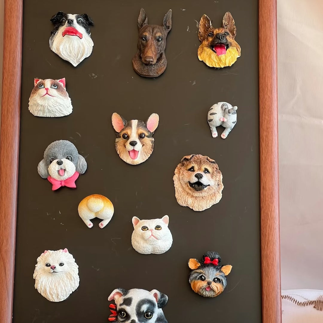 Custom 3D Pet Plaster Bust - Hand-Painted Lifelike Memorial Statue