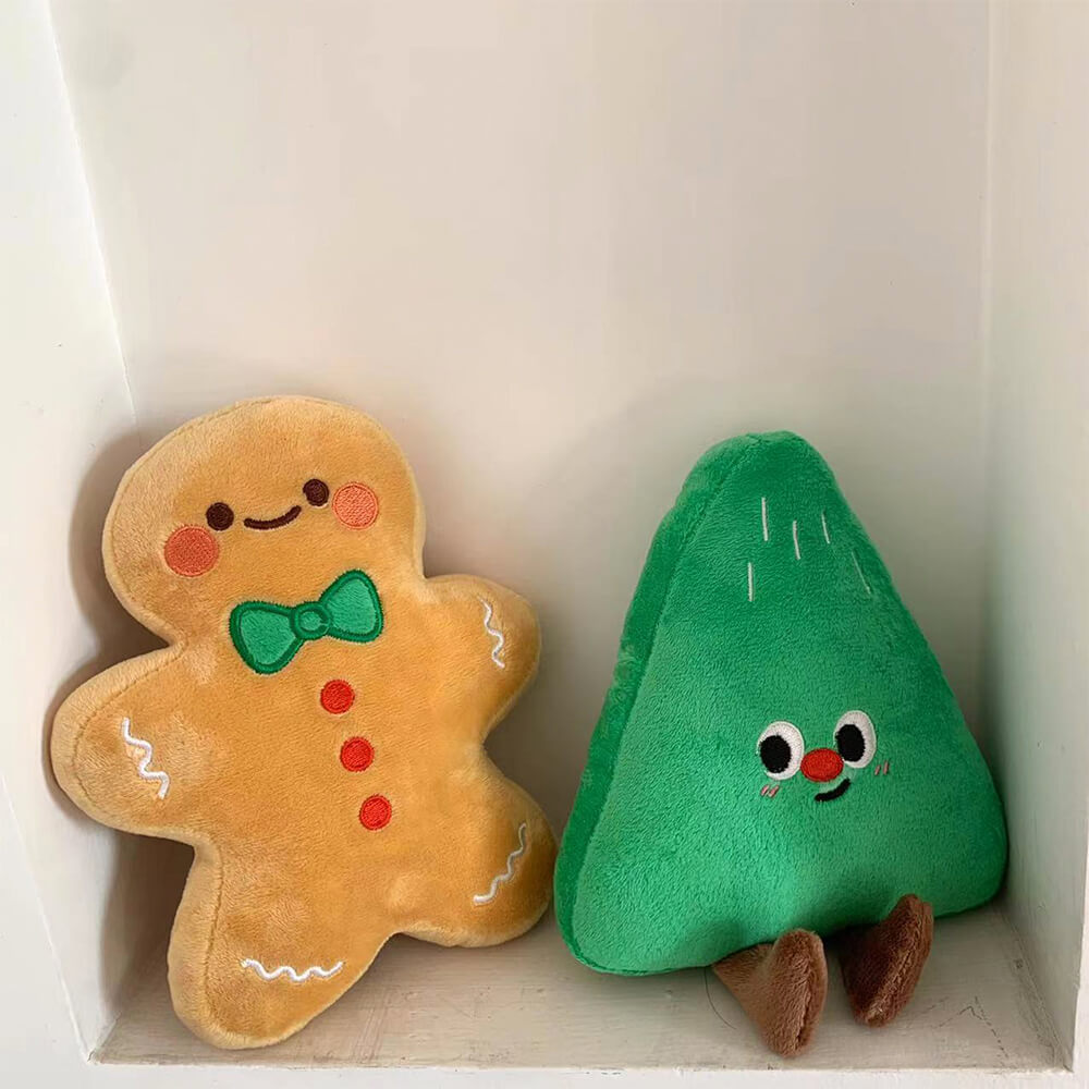 ChristmasGingerbreadManDollInteractivePlushDogToy-1