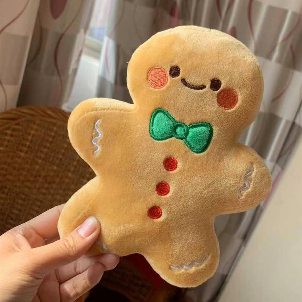 ChristmasGingerbreadManDollInteractivePlushDogToy-6