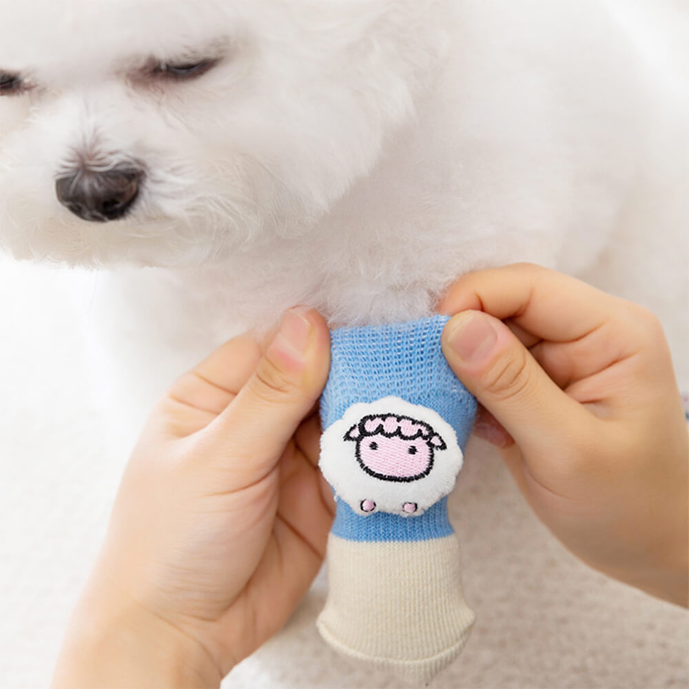 Iropaws 3D Animal Warm Non-Slip Breathable Cozy Dog Socks 2