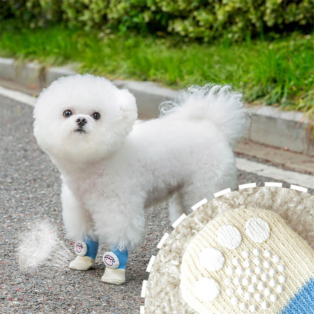 Iropaws 3D Animal Warm Non-Slip Breathable Cozy Dog Socks 3