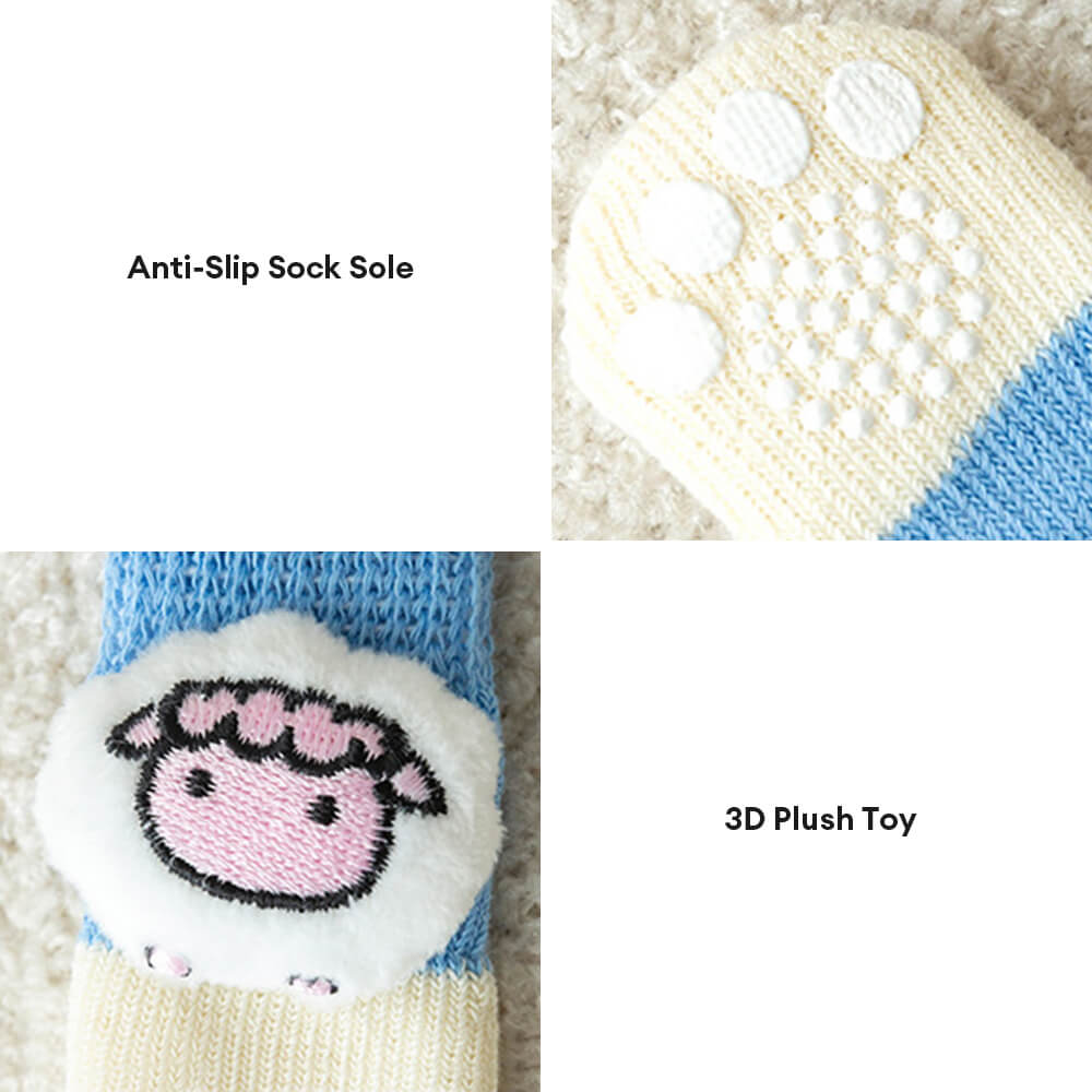 Iropaws 3D Animal Warm Non-Slip Breathable Cozy Dog Socks 8