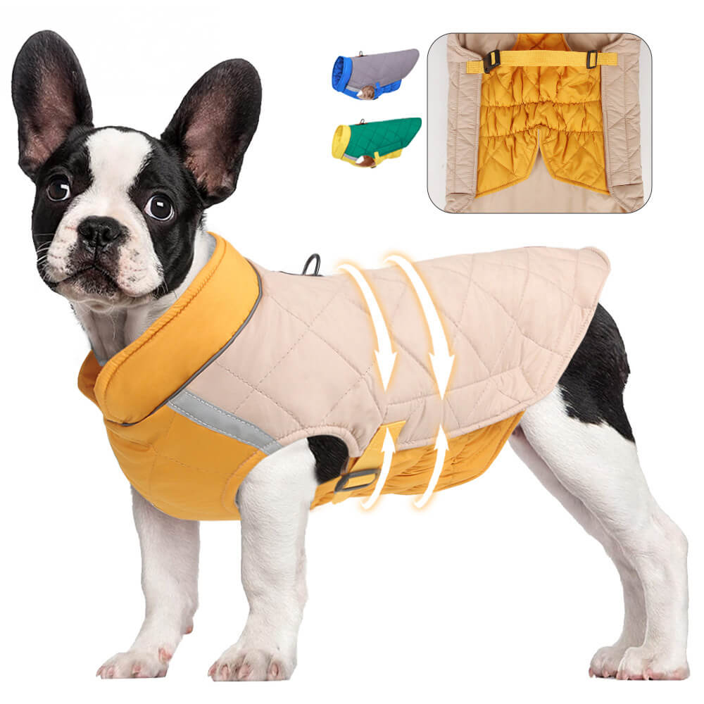 Iropaws Adjustable Quilted Dog Jacket - Warm and Safe for Winter Walks 1