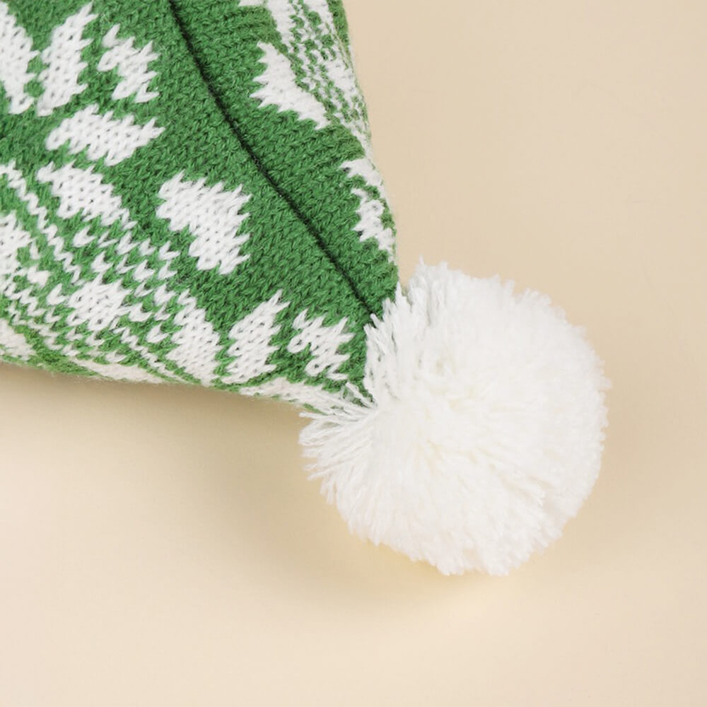 Iropaws Christmas Reindeer Snowflake Knitted Warm Dog Cat Hat 5