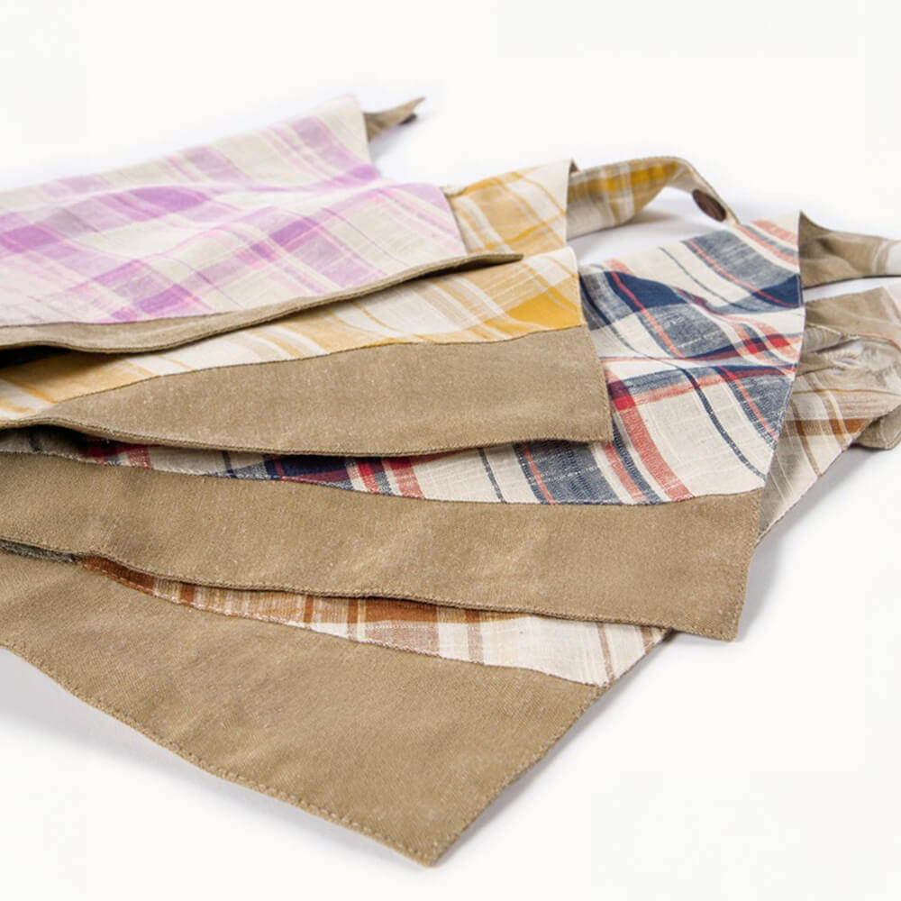 Iropaws Elegant Plaid Lightweight Outdoor Dog Triangle Bandana Scarf 2