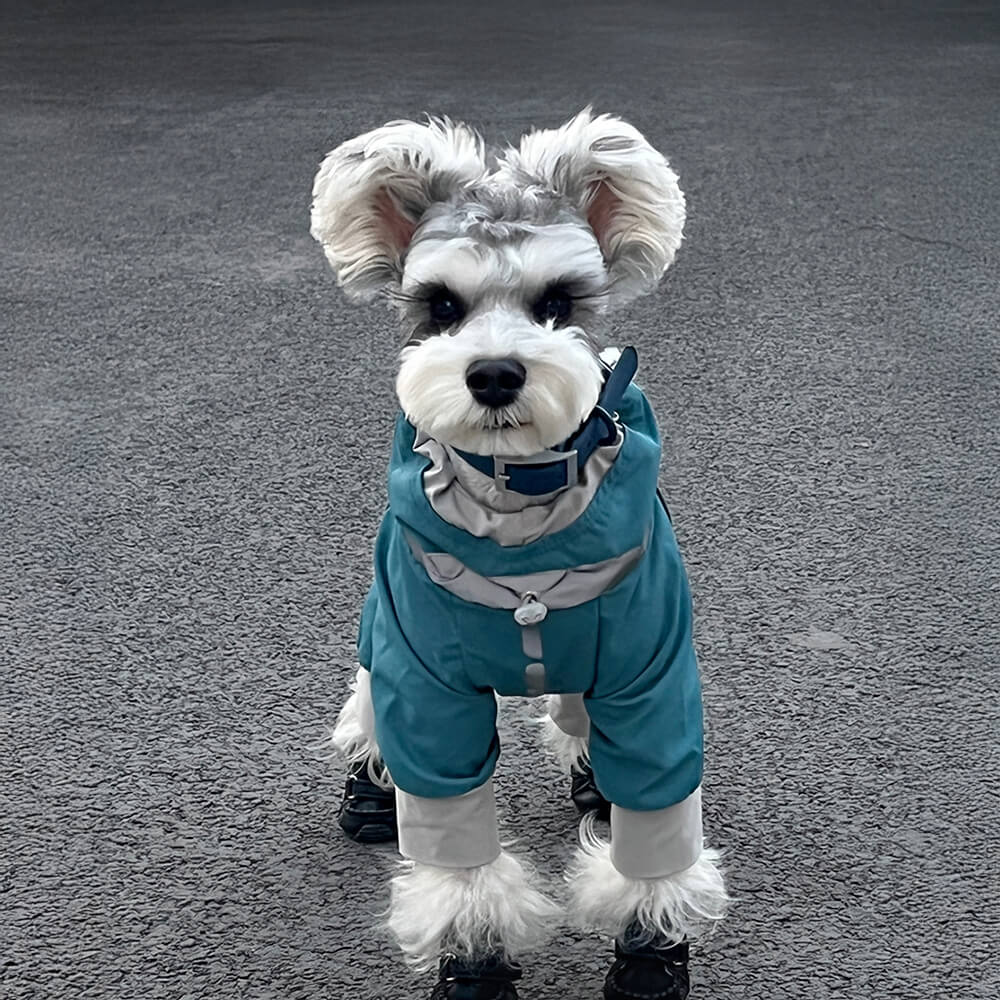 Iropaws Four-Legged Waterproof Reflective Adjustable Fit Outdoor Dog Jumpsuit 4