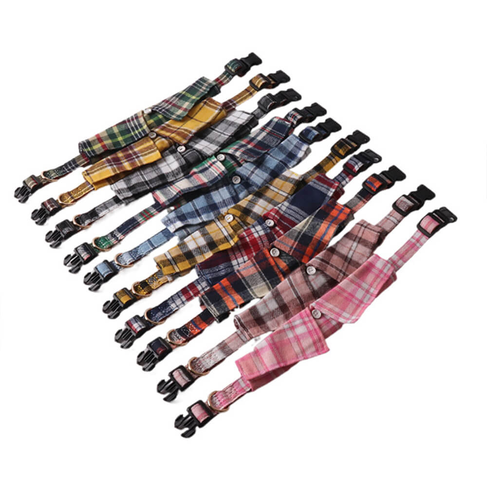 Iropaws Gentleman's Plaid Handmade Adjustable Dog Collar 3