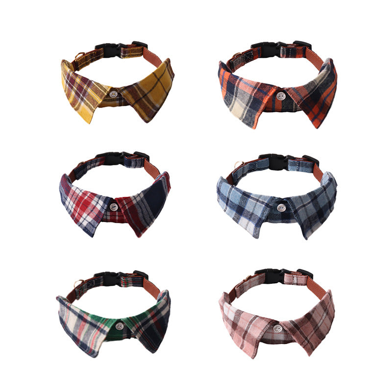 Iropaws Gentleman's Plaid Handmade Adjustable Dog Collar 4