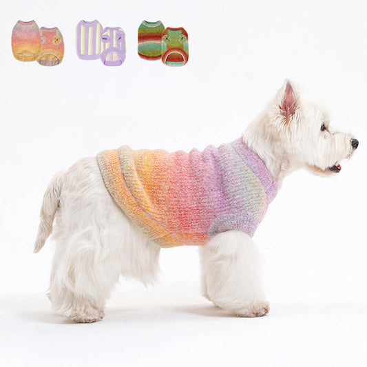 Iropaws Gradient Fleece Dog Sweater - Soft and Anti-Static for Winter Warmth 1