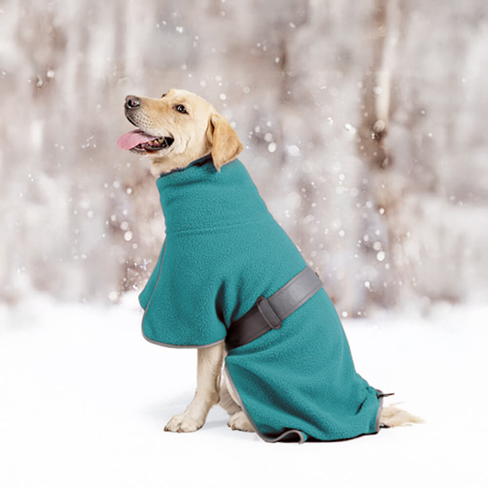 Iropaws High-Neck Fleece Dog Cape - Warm and Windproof Winter Protection 10